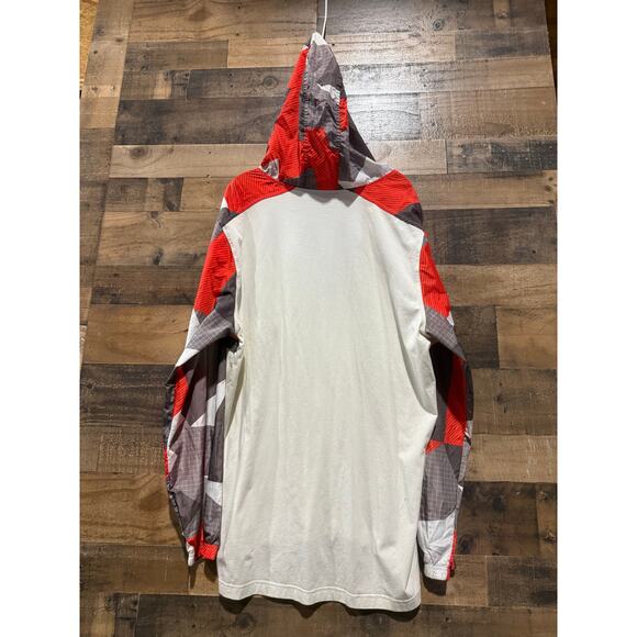 Under Armour Men Sportstyle Wind Anorak Hood Jacket-White/Red/Grey-2XL - Picture 8 of 8